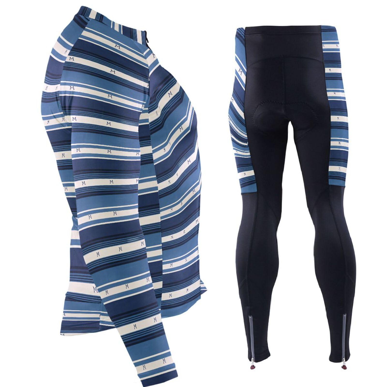 Winter Radtrikot mit Taschen Winddicht Trikot Herren Langarm 3D Gepolstert