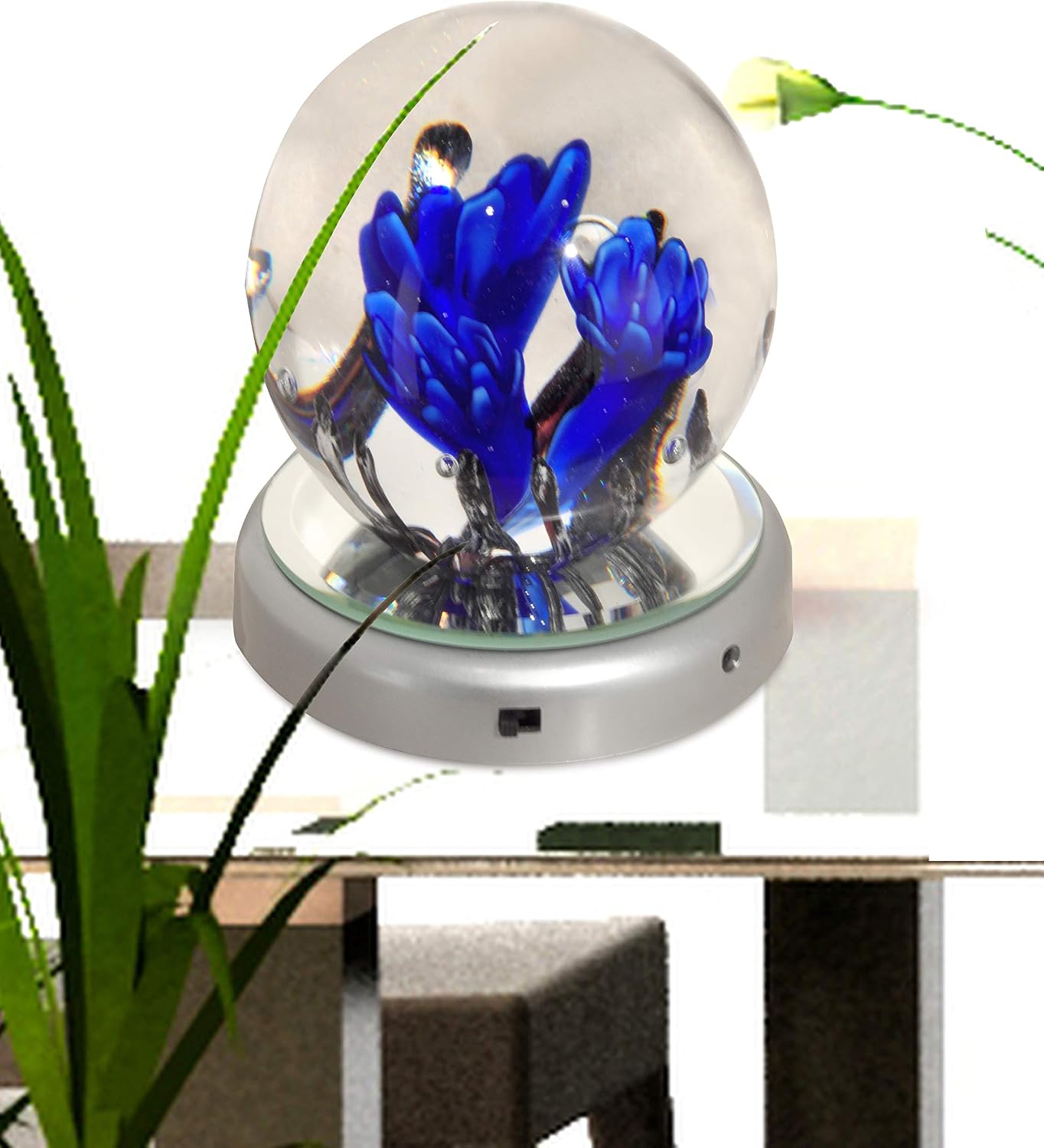 Dale Tiffany Springdale 3.5" H Sea Anemone Sculpture with LED