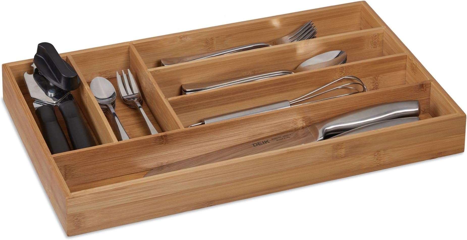 Relaxdays Range-Couverts Pour Le Tiroir, 5 Compartiments, En Métal, H X