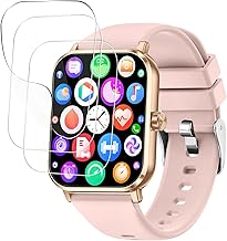 For ‎Cloudpoem Smart Watch 1.85-inch Film Protective Film High Clarity Reduction Anti-Fingerprint Flexible LCD Protective Film Smart Watch 1.85 Inch Protective Film [Pack of 3]