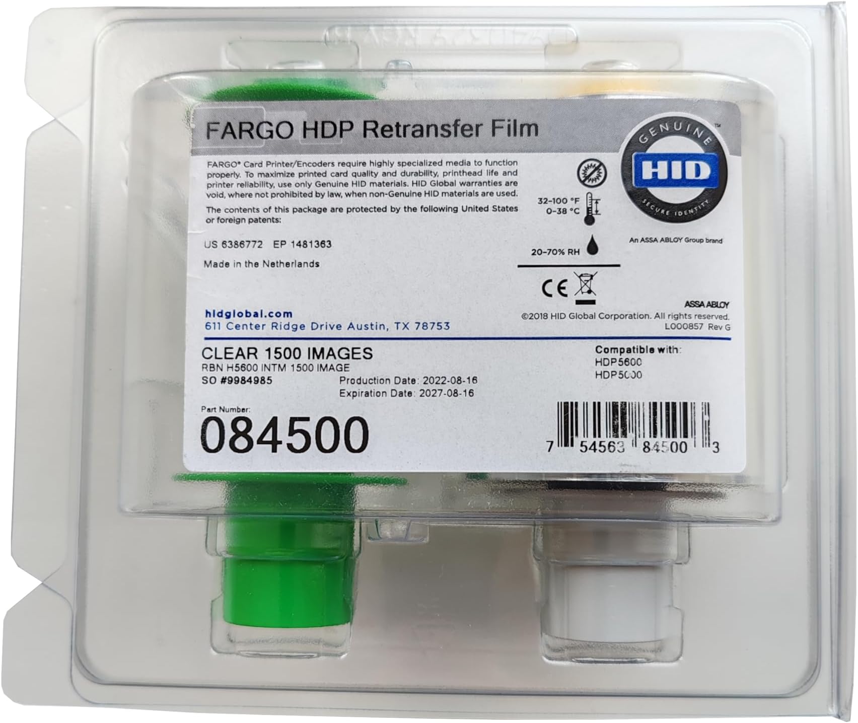 Fargo HDP5600 Transfer Film - 84500