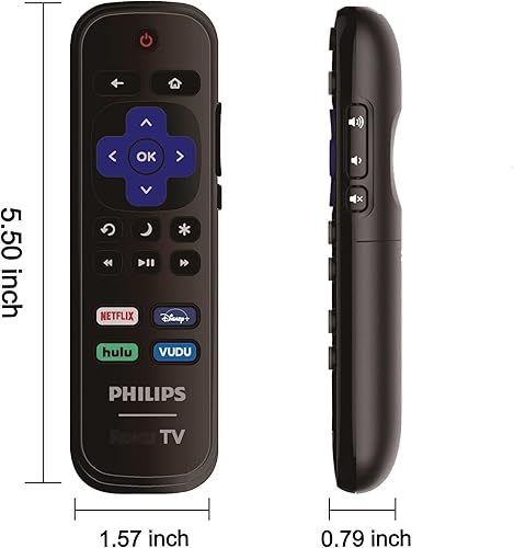 Miniatura 6 de Mando a distancia de repuesto OEM compatible con todos los televisores inteligentes Philips Roku TV【Solo funciona con Philips Roku TV, no para Roku
