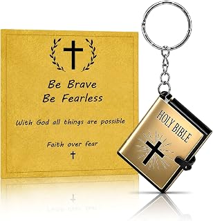 choice of all Mini Bible Verse Keychain Christian Keychain Inspirational Gift Scripture Book Key Ring Faith Key Ring