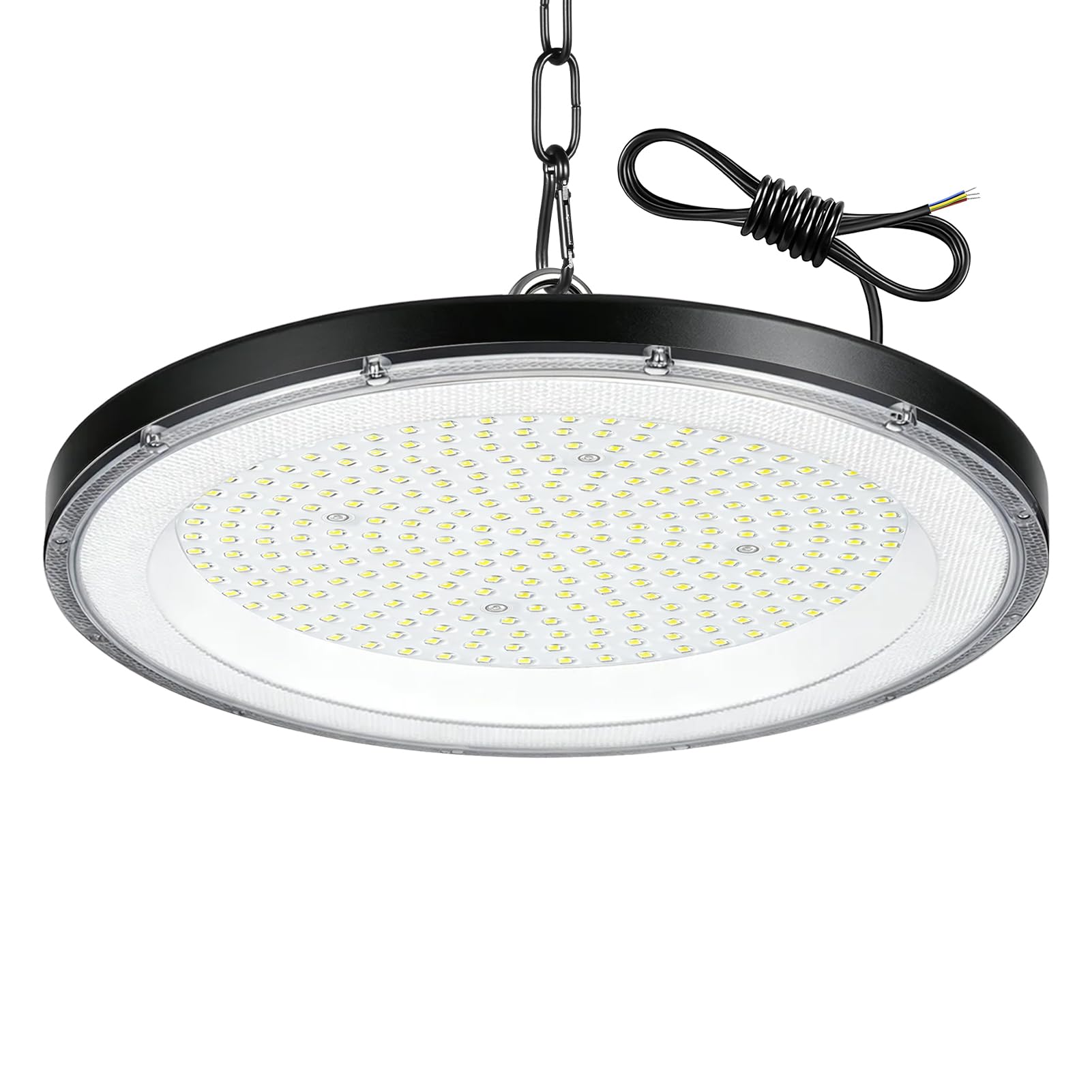Hondony 500W UFO High Bay Light,50000LM 6500K Cool White Led Garage Lighting, IP65 Waterproof Industrial Lamp, Warehouse Lighting for Factories, Garage, Workshop