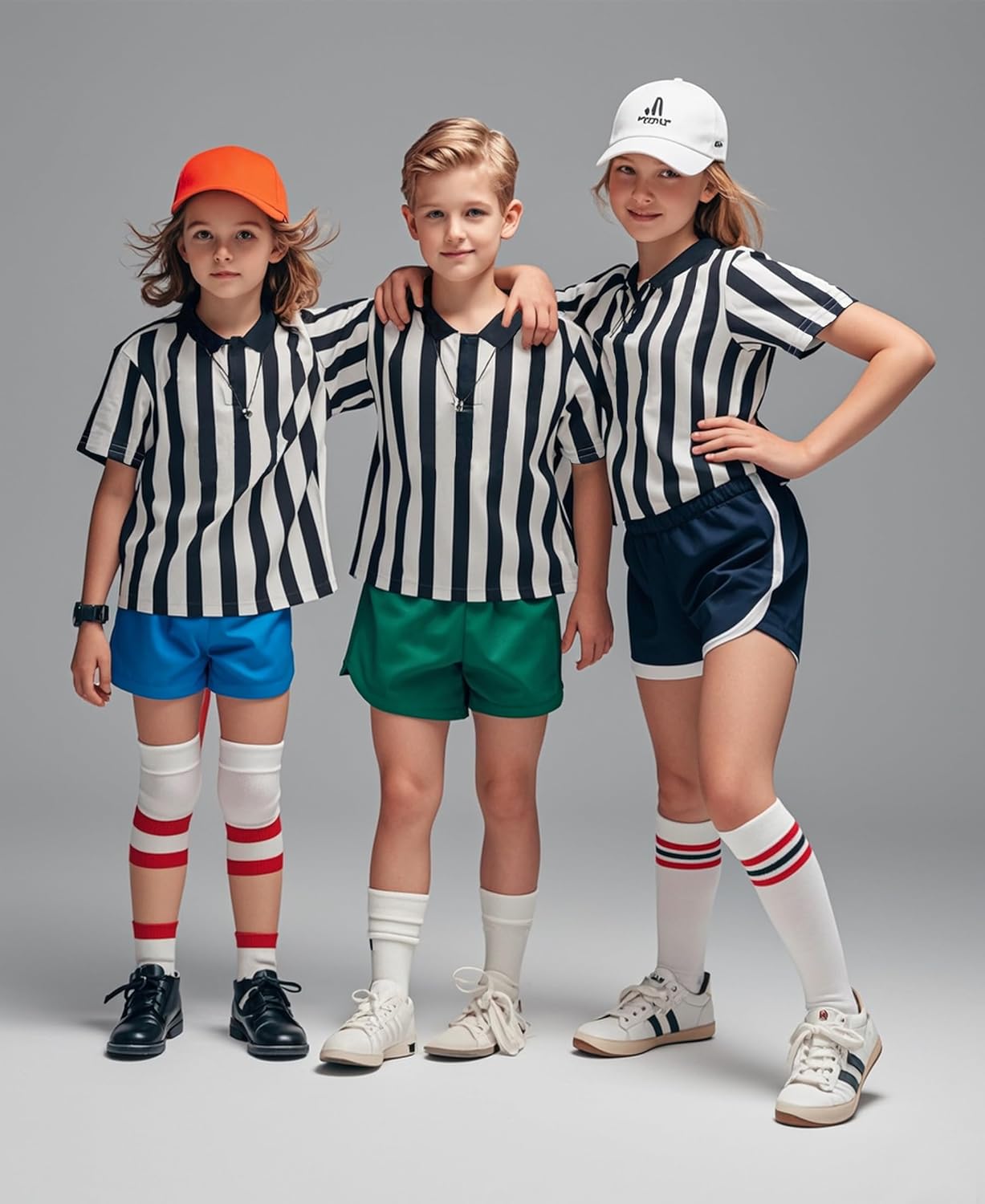 ChinFun Referee Shirts Black & White Stripe Ref Jersey Official Zipper Collar Umpire Uniform - Image 2