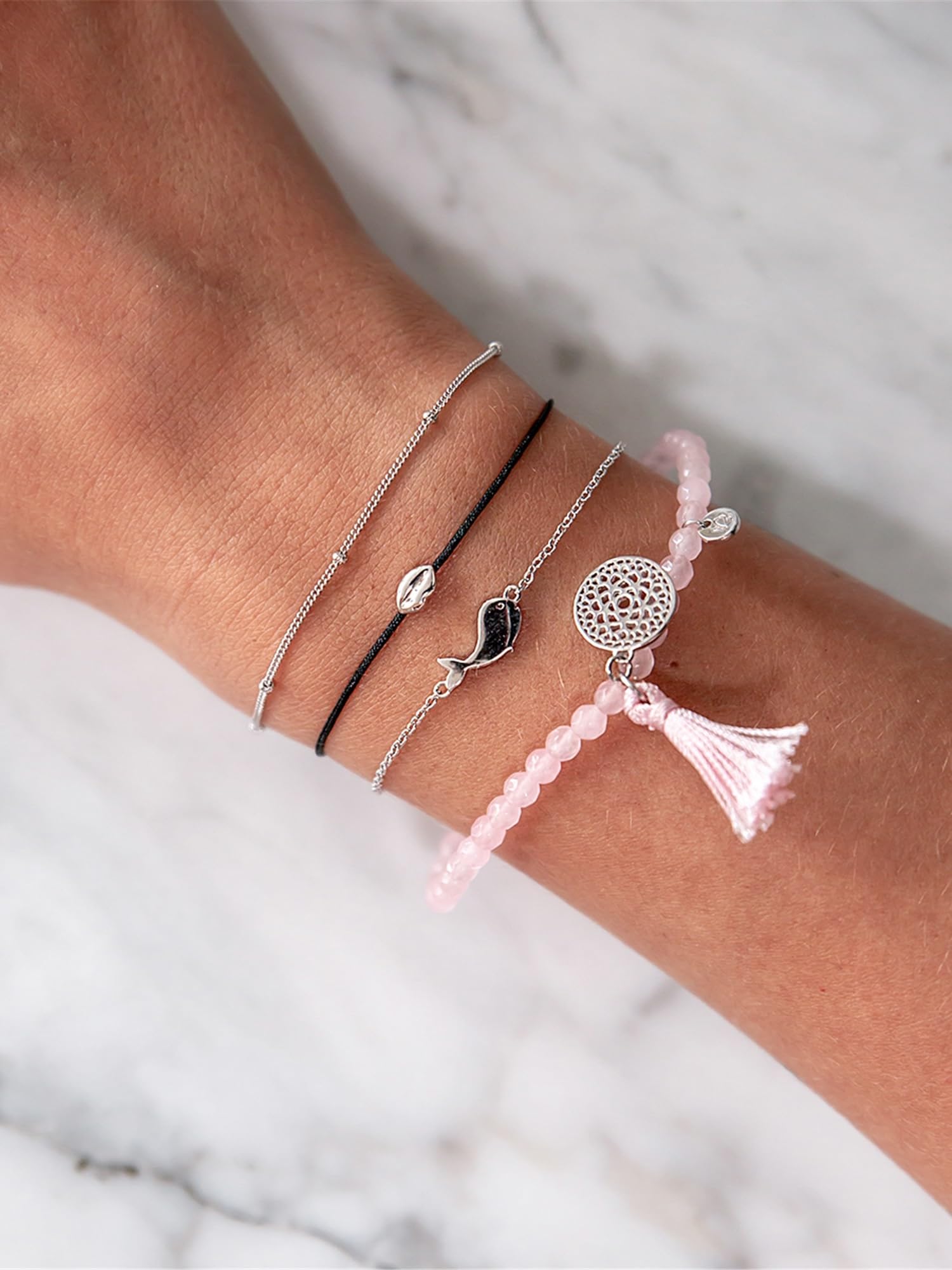 Glanzstücke München Bracciale ad ancorada Donna in Argento Sterling 925