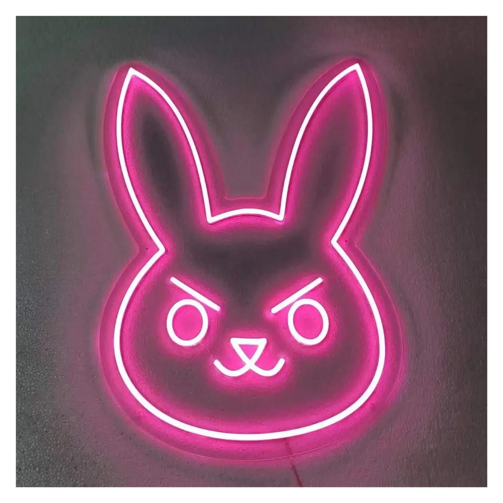 LEMST Signs Lamp Rabbit Neon Sign USB Powered Adjustable Brightness Rabbit Neon Lights, Suitable for Wall Hanging Decor Signs(B,40.6X29.2CM)