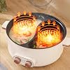 Self Heating Hot Pot, Double control switch, Automatic Power Cut-Off Chinese Hot Pot Hot Pot Cooker Electric, Ideal for Family Gatherings (with 2 Leaky Nets),5.5L