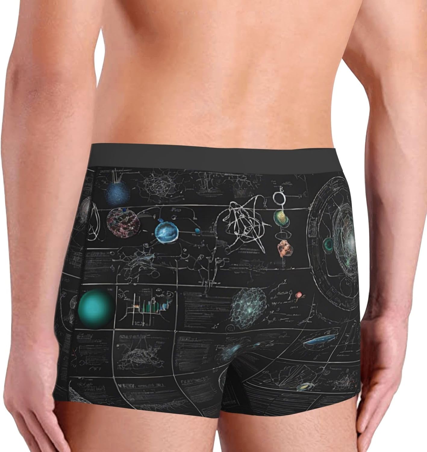(Abstract Science Chemistry Illustration 3d - Men'S Boxer Briefs, Comfort Fit For All-Day Wear Black