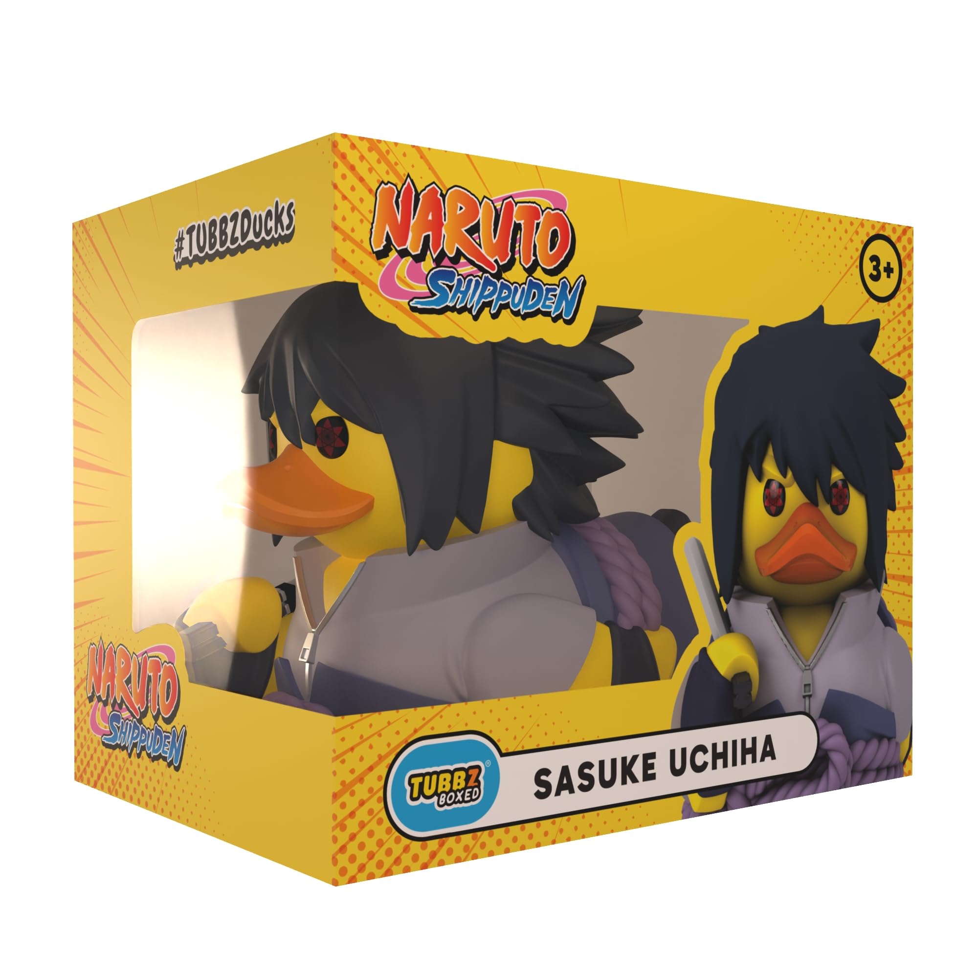 TUBBZ Naruto Sasuke Rubber Duck Anime Merch Collectible Toys Boxed 9cm