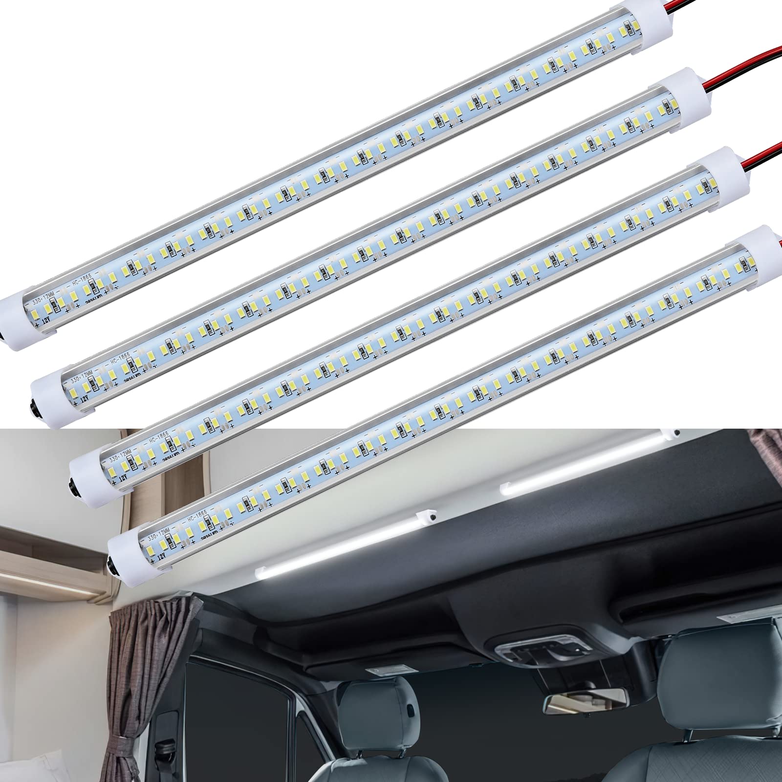 Buy 12V Interior LED Light Bar, 48 LEDs Light Strip with Switch