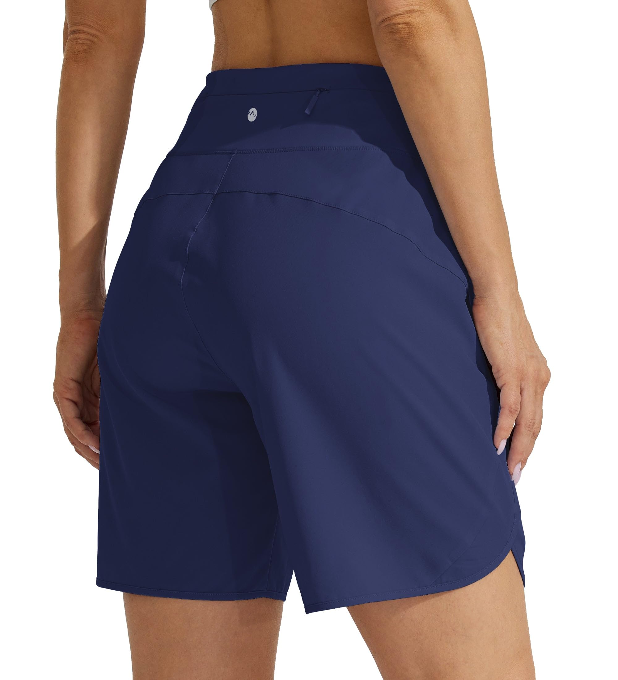 WILLIT Pantaloncini da corsa atletici da donna, 5", 7", per allenamento, corsa, jogging, corsa, corsa, asciugatura rapida, a vita alta, con cerniera