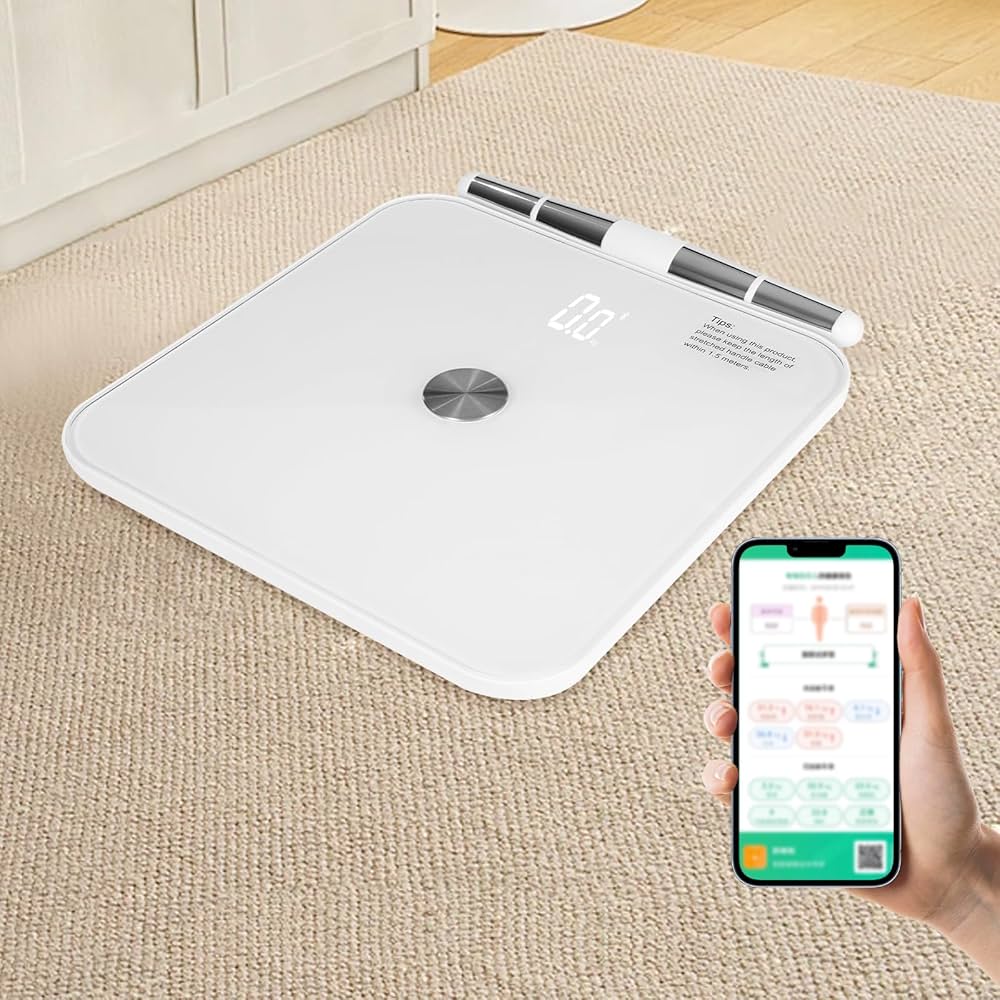Amazon.com: simimasen 8 Electrode Bathroom Scale, Intelligent Electronic Scale, Multifunctional Weight Scale kg/lb/st, Freestanding Fat Scale 396.83 ...