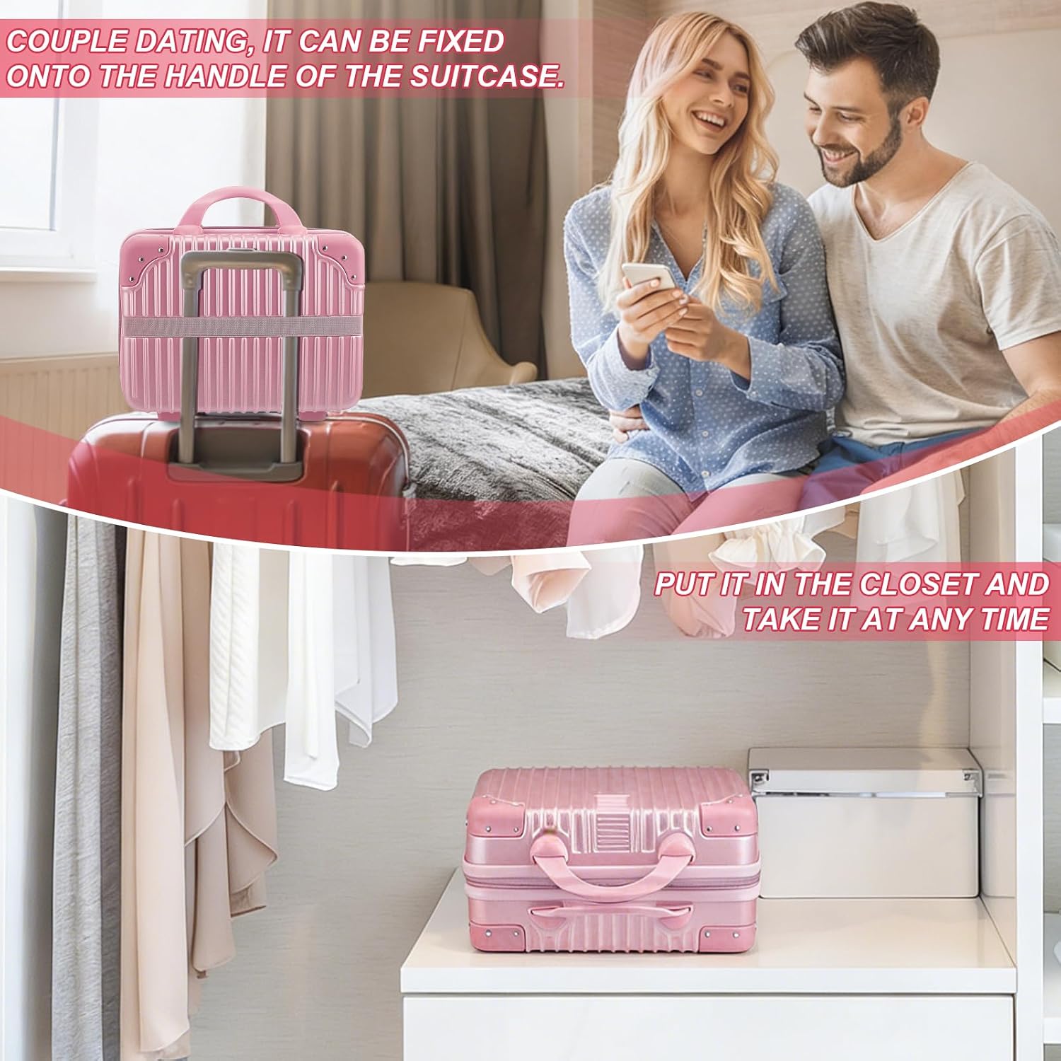 Adult Game Toy Storage Organizer Case with Insert Combination Lock 9Pcs 3Sizes Discreet Toy Storage Bags Reusable Organizer Case Lock Box Travel Bag for Women and Men Gift Travel Home