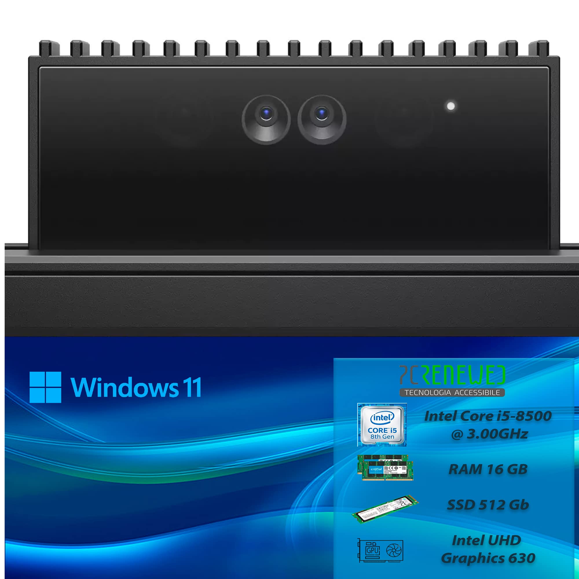 Ordenador de sobremesa Pcrenewed DELL 7460 All-In-One de 23,8 Pulgadas con Intel Core i5-8500 Ordenador Fijo Windows 11 Pro Preinstalado 16 GB RAM 512 GB SSD WiFi Bluetooth (Reacondicionado)