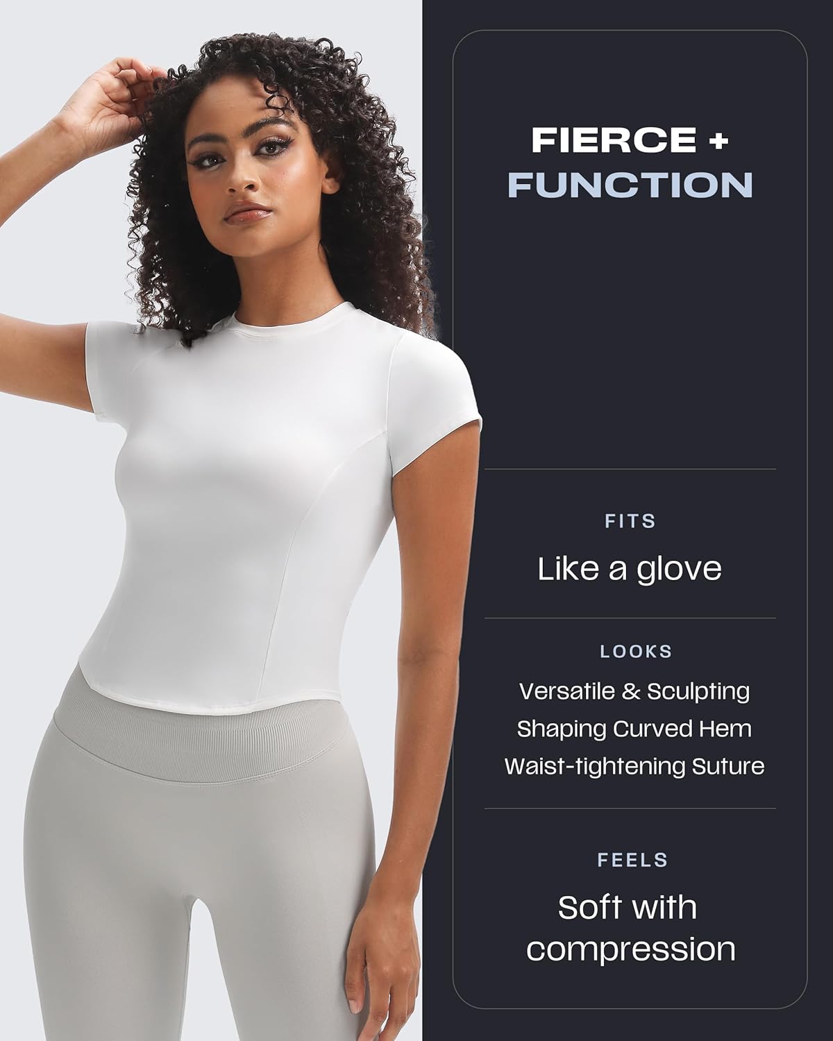 Aoxjox Women's Short Sleeve T-Shirts GEO Baby Tee Workout Gym Yoga Crop Top - Image 5