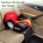 Siivton Car Seat Protector for Child Car Seat & Booster Seat, Thick Padding, Waterproof Anti-Slip Design, Protects Leather Seats from Indentations, 2 Storage Pockets, Fits Most Vehicles