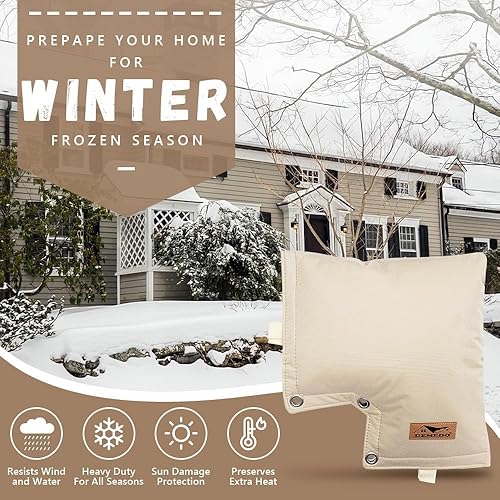 Vista 40 de Protección para prevención de reflujo, 53.34cmde ancho x 40.64cmde alto reflujo cubierta de invierno, bolsa de cubierta aislada para válvula de Arena