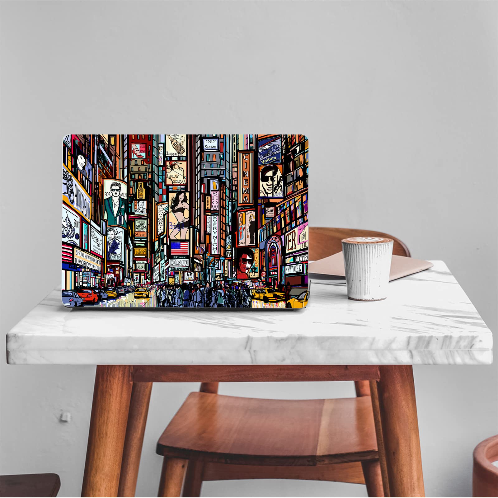 Étui pour MacBook Air 15,3 Pouces，Versions 2025-2023 (modèle: MacBook Air 15 A3241 M4 A3114 M3 A2941 M2 Chip), Coque Rigide avec Housse de Clavier,City Graffiti -7