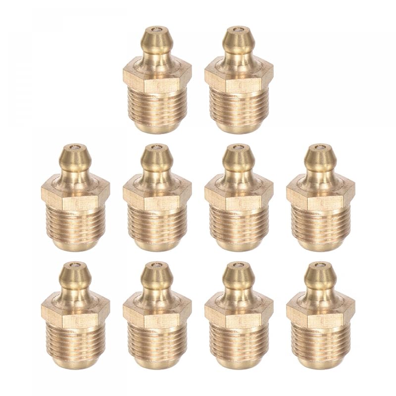 Kit de bicos graxeiros retos de latão com rosca M12 x 1 mm uxcell, 20 peças