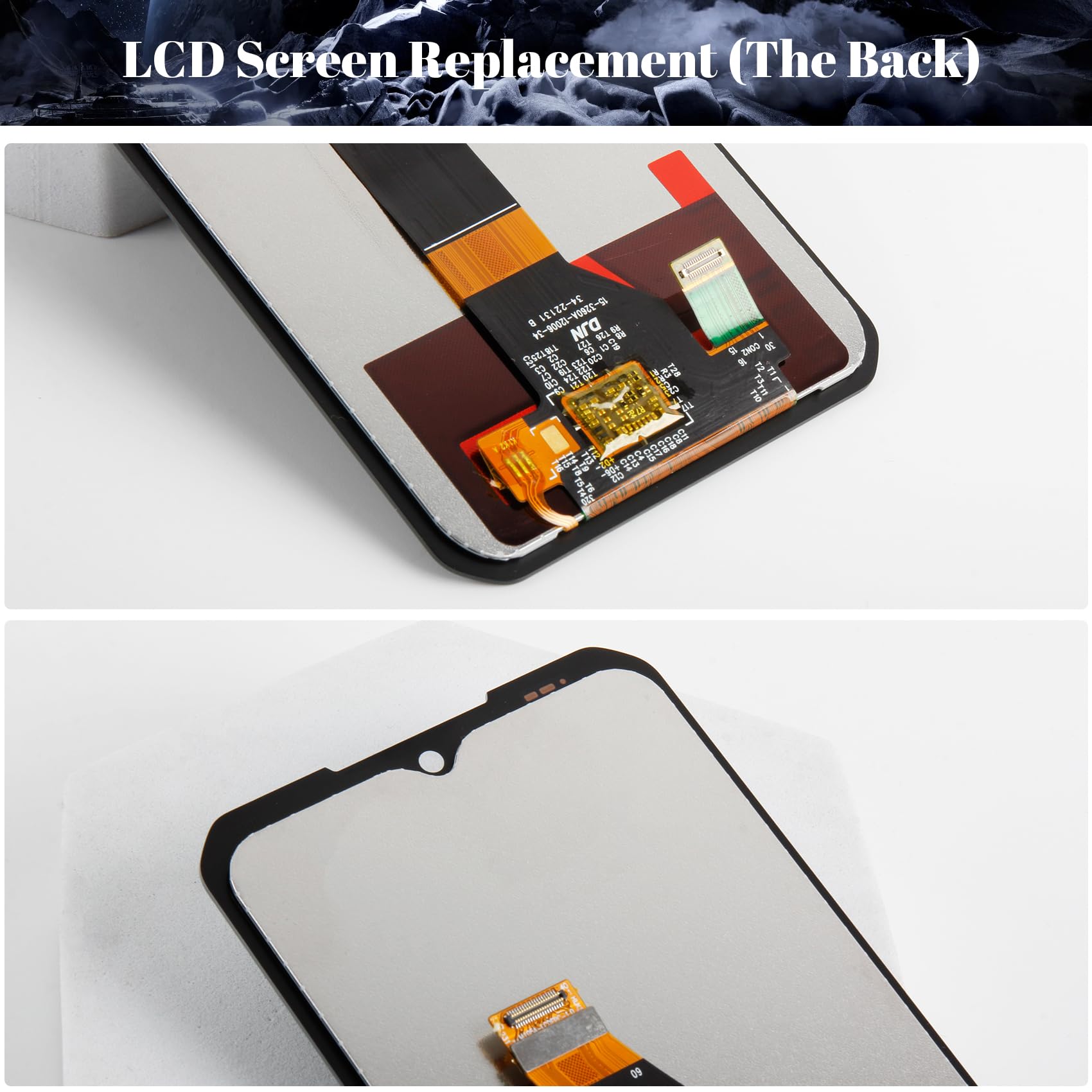 Schermo di ricambio per Doogee S110 per display LCD Doogee S110 per Doogee V30/S100/S100 Pro Digitizer Touch Screen Assembly Kit di riparazione (nero, senza cornice)