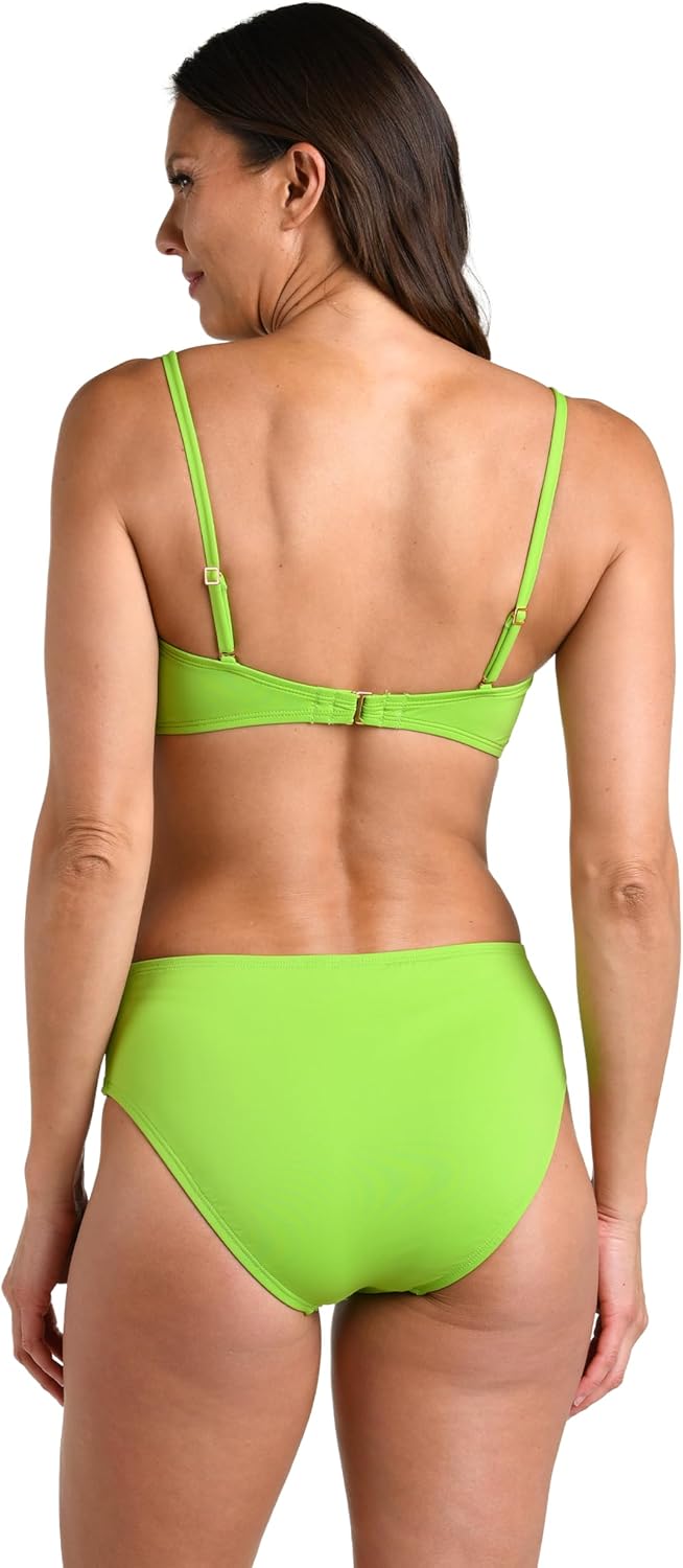La Blanca Women's Island Goodess Bandeau Double Ring Swimsuit Top
