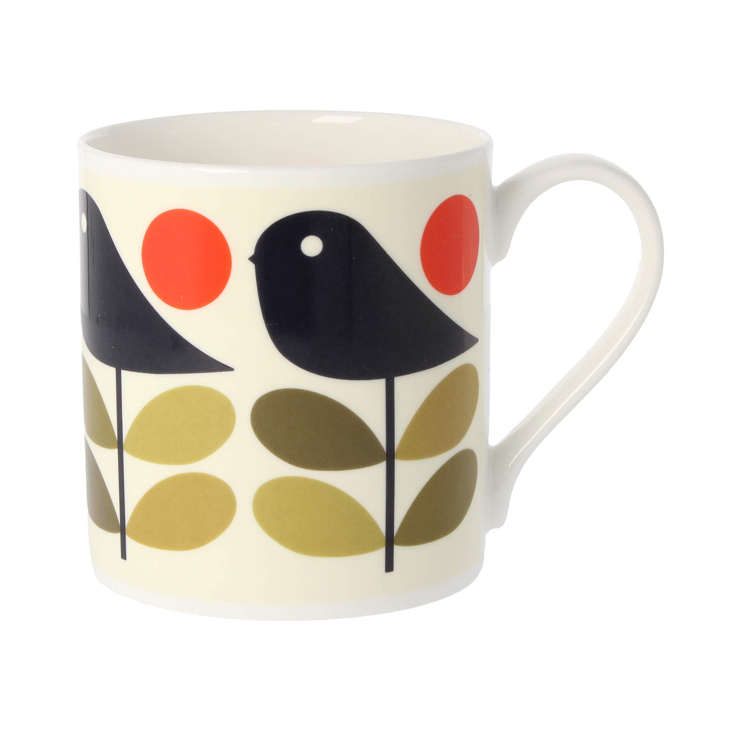 Mclaggan White Orla Kiely Christmas Early Bird, Fine Bone China Mug