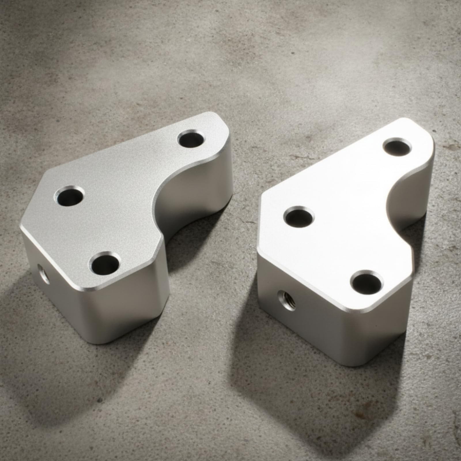 predolo 2 Pezzi Rialzi Manubrio in Alluminio Lavorato a CNC Rialzo Manubrio Argento Accessori per turisti