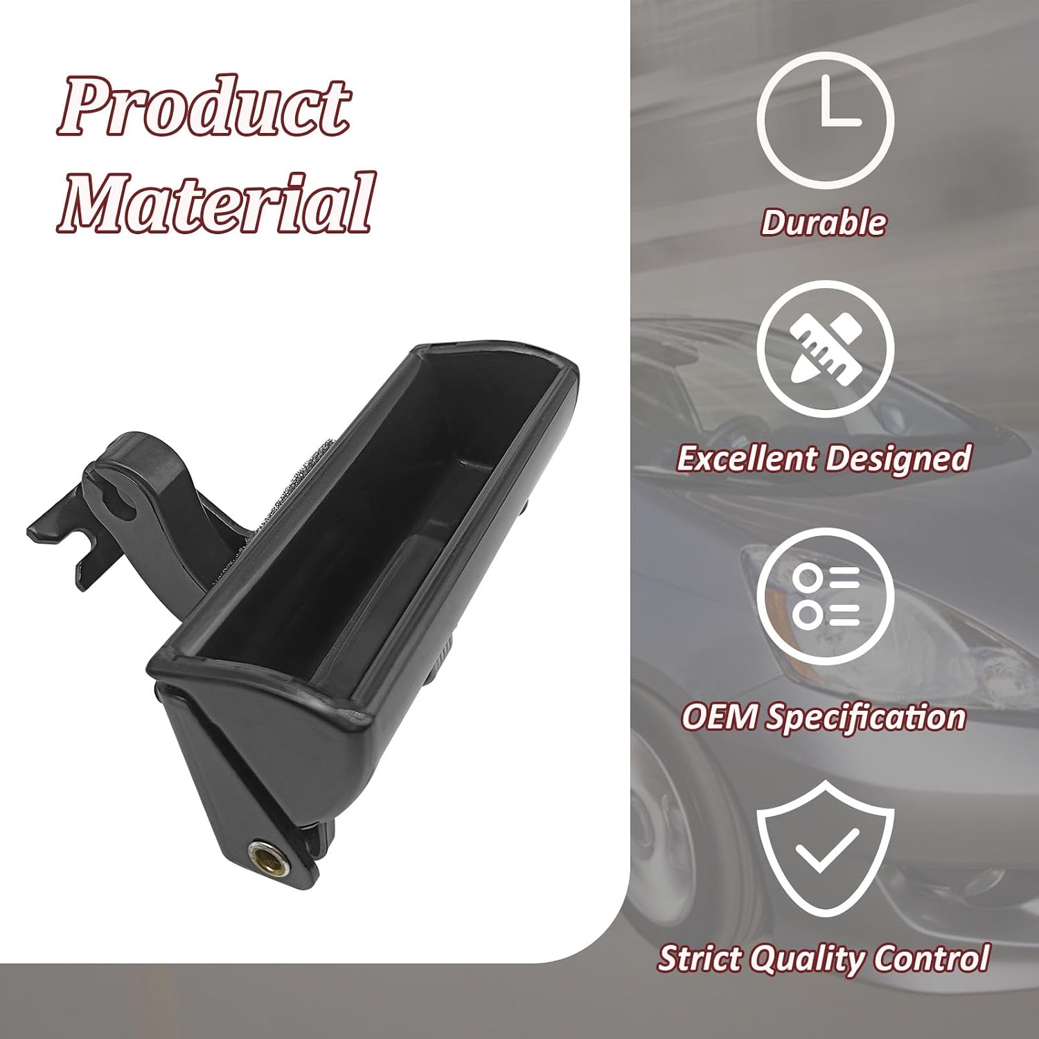 Rear Liftgate Handle Assembly Compatible with 2007-2013 Honda Fit 1.5L L4, Replacement Trunk Latch 74810-S6A-003 – Rear Hatch Handle & Tailgate Lock Compatible