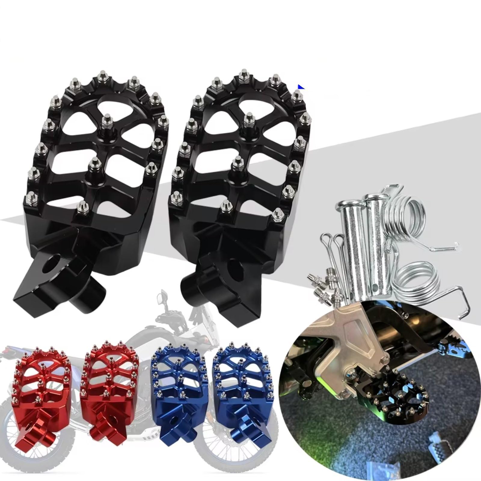 Compatibile Con YAMAHA Per TENERE 700 Per XT700Z Per XTZ700 Per RALLY 2019 2020 2021 2022 2023 2024 Parti Di Modifica Per Pedane Per Moto Poggiapiedi Moto(Blue)