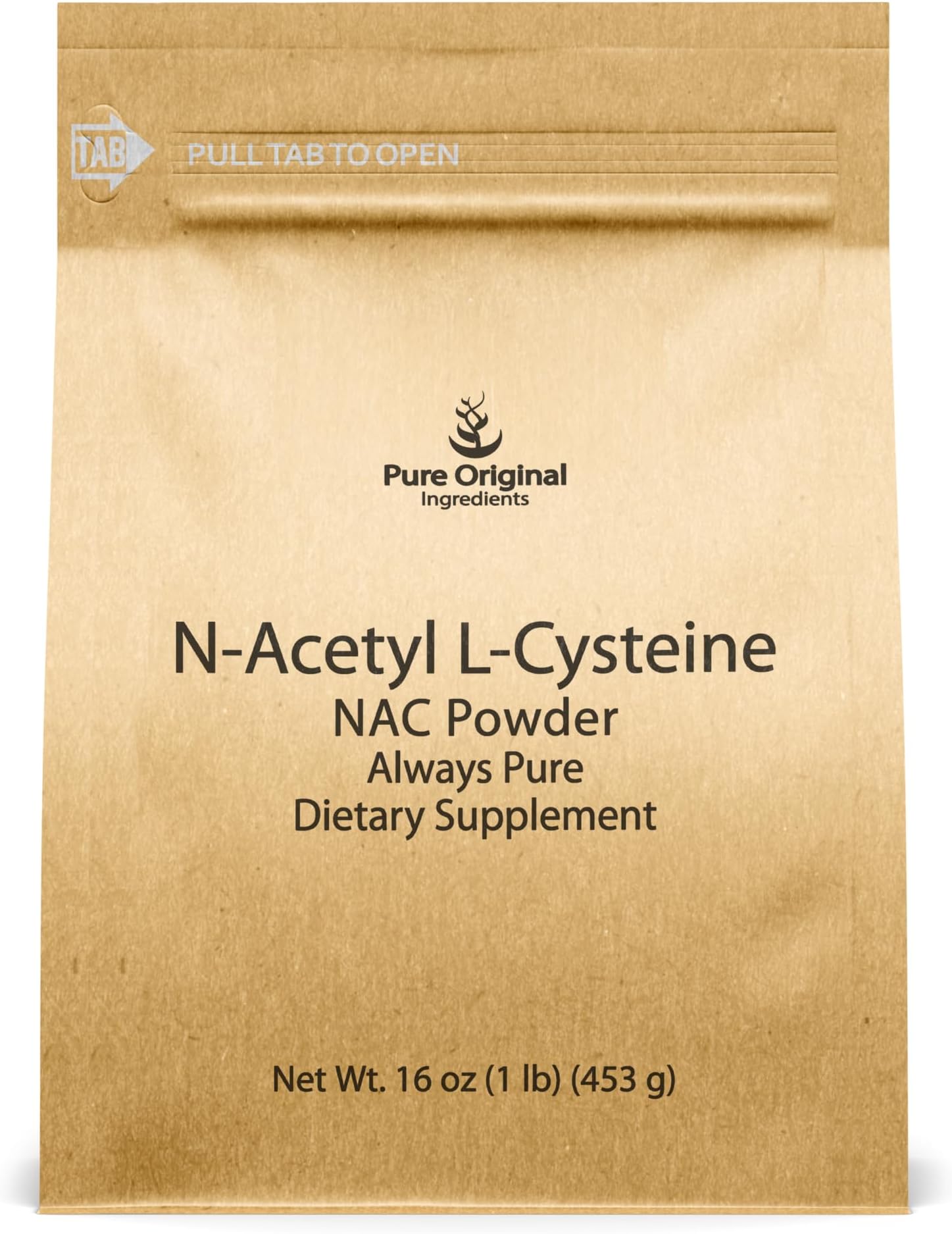 PURE ORIGINAL INGREDIENTS NAC N-Acetyl L-Cysteine Powder (1 lb) Lab Verified, Always Pure, No Fillers