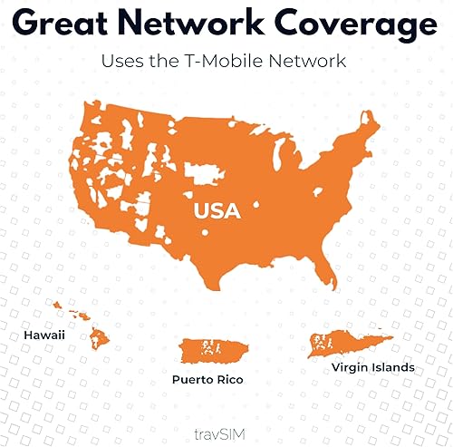 Miniatura 6 de travSIM Tarjeta SIM prepagada de EE. UU. (utiliza la red T-Mobile)  Datos móviles de 50 GB a velocidades 4G5G  Tarjeta SIM de EE. UU. con llamadas y