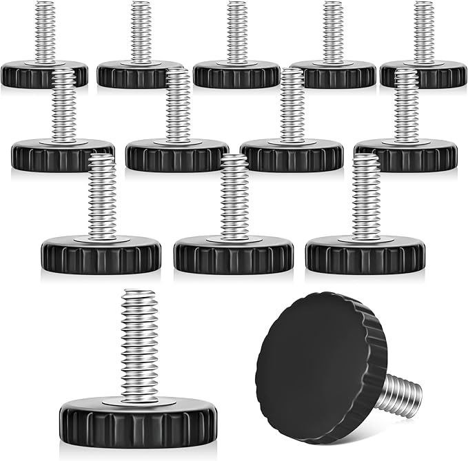 Dunzy 1/4 Thread Adjustable Furniture Levelers Screw in Threaded