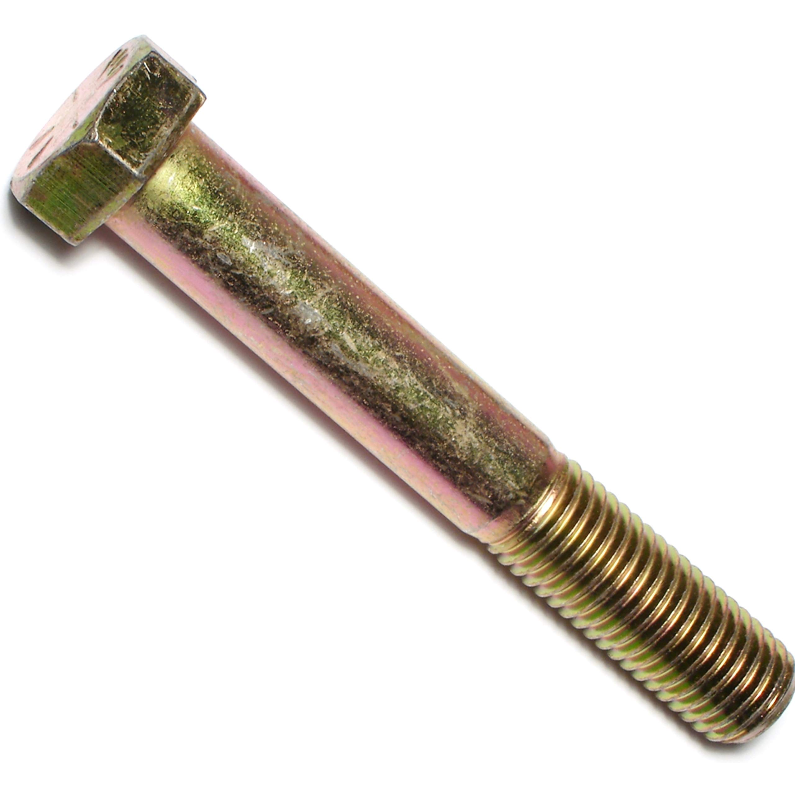 Hard-to-Find Fastener 014973255220 Grade 8 Coarse Hex Cap Screws, 3/4-10 x 5, Piece-8,Yellow