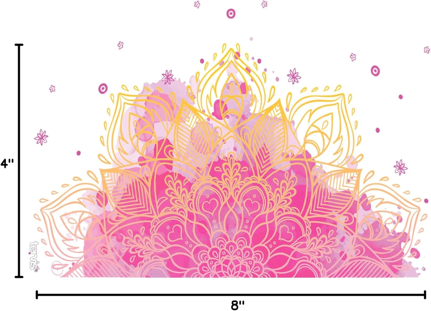 Tervis Made in USA Double Walled Yoga Lotus Flower Insulated Tumbler Cup Keeps Drinks Cold & Hot, 24oz, Clear - Image 9