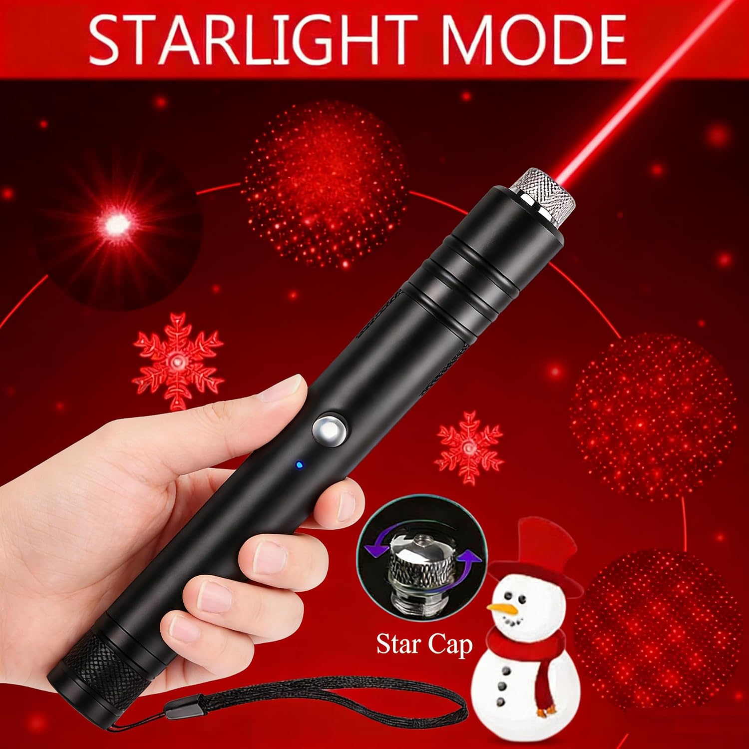 Red Laser Pointer - Rechargeable USB Charging for Presentations and & Office