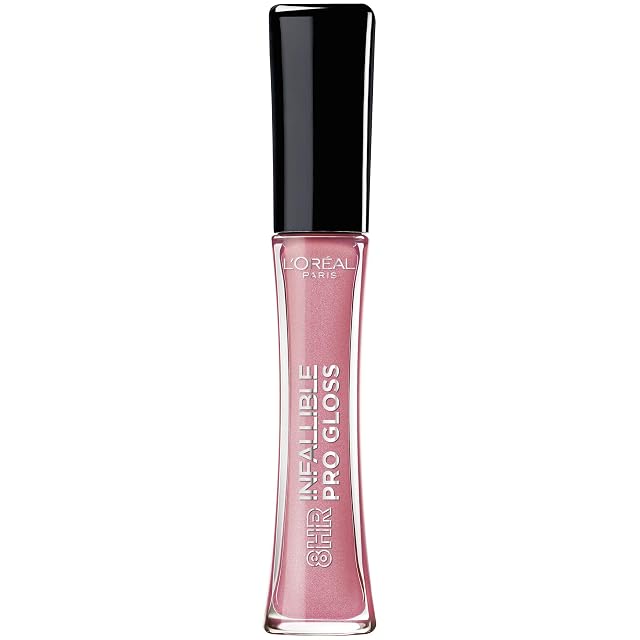 LOreal Paris Makeup Infallible 8 Hour Hydrating Lip Gloss Pink Opal 0 21 Fl Oz