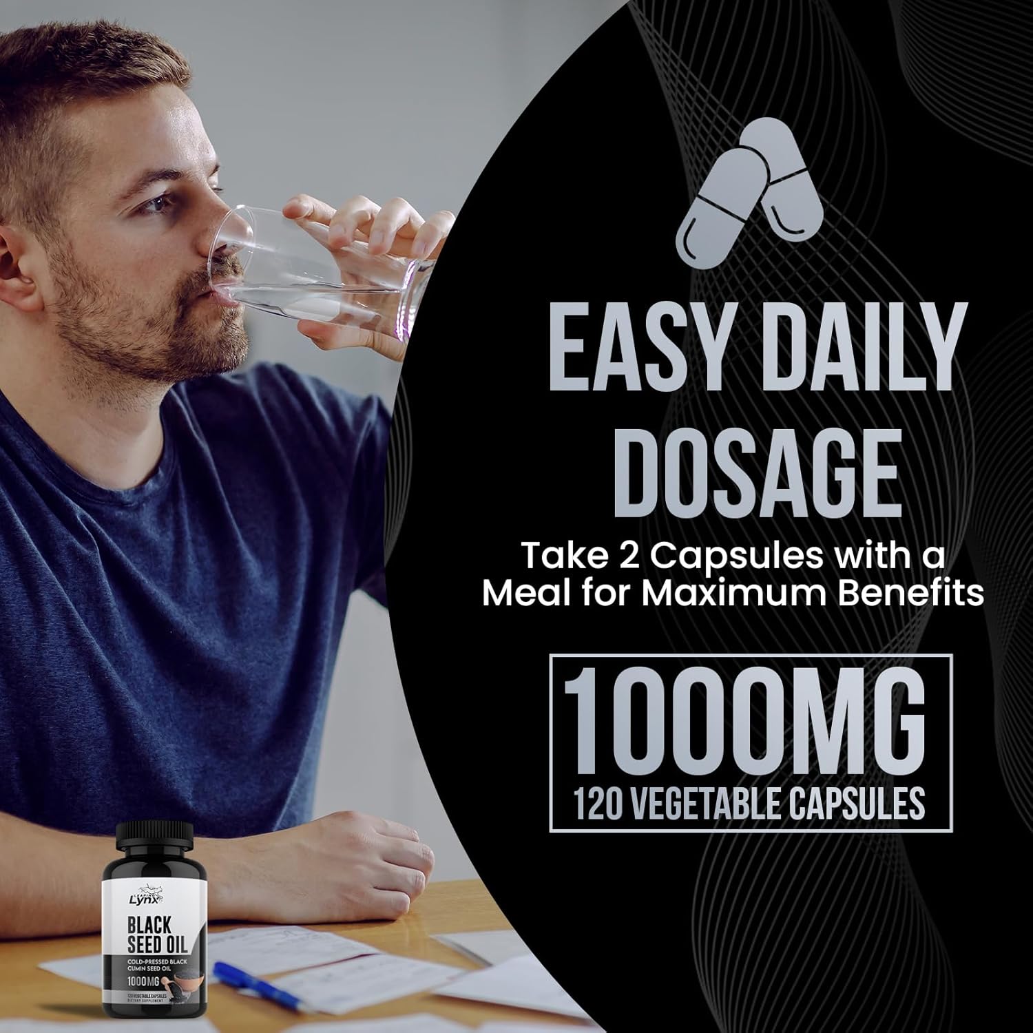 Black Seed Oil 1000mg – Cold-Pressed Nigella Sativa Softgels for Immune, Heart, Joint & Skin Health | 120 Softgels (60-Day Supply) | Non-GMO, Cold Pressed Black Cumin Seed Oil - Image 6