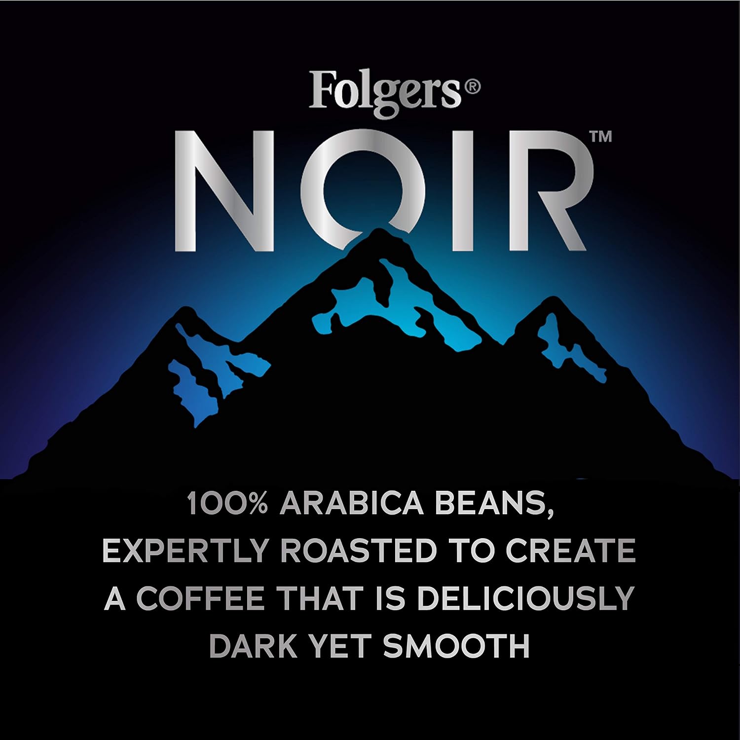 Folgers Noir True Dark Dark Roast Ground Coffee, 10.3 Ounces (Pack of 6)