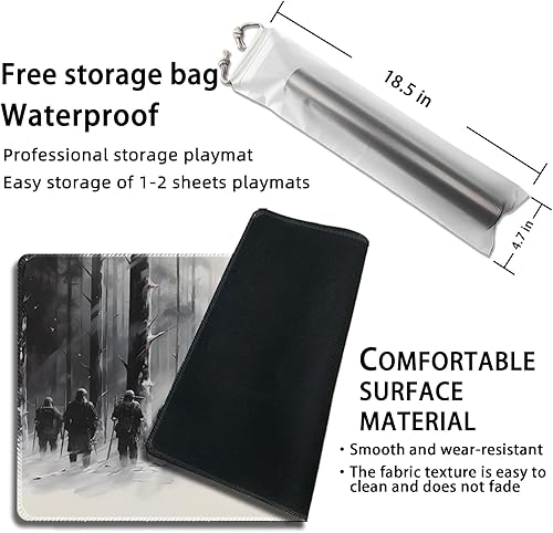 Miniatura 112 de MTG Playmat, Free Storage Bags, 24 x 14 Inches, TCG & Board Game Mat with Zones