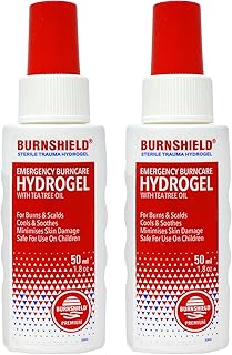 Burnshield Sterile Trauma Fire Burn Hydrogel Spray Bottle - 1.8 oz - 2 Pack