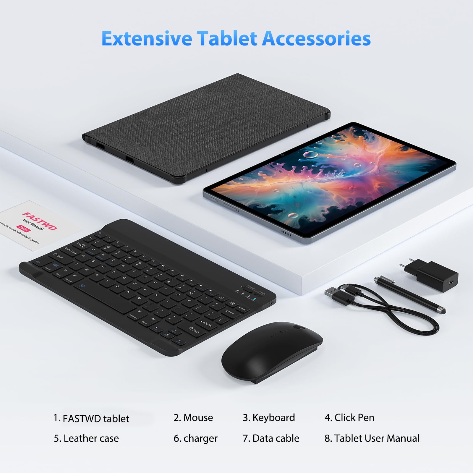 Android 15 Tablet 11 Pulgadas con 4G Doble SIM y 5G WiFi,Tableta Gaming Octa-Core,36 GB RAM+256 GB ROM (1TB TF), 2K incell120Hz,9580mAh,13MP+8MP,Tablet con Teclado, Gris