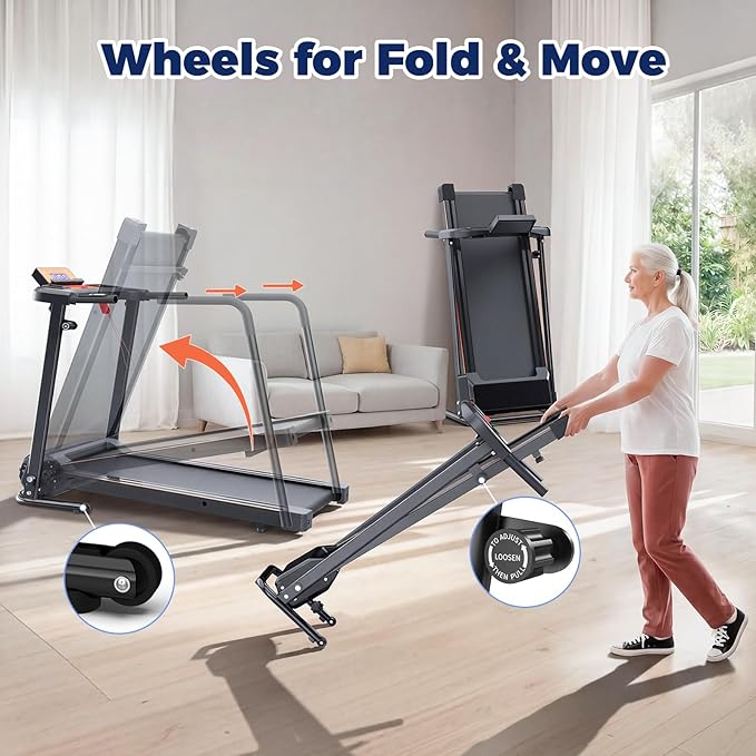 Caminadora Eléctrica Plegable 2.5HP 9.66 km/h 136 kg Negro miniatura 7