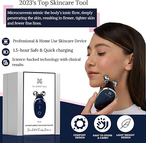 Miniatura 3 de GLOWXTRA Rodillo de microcorriente premium masajeador facial y corporal 5 en 1 - Aprieta, rejuvenece, regalo con confianza - Innovación premium para