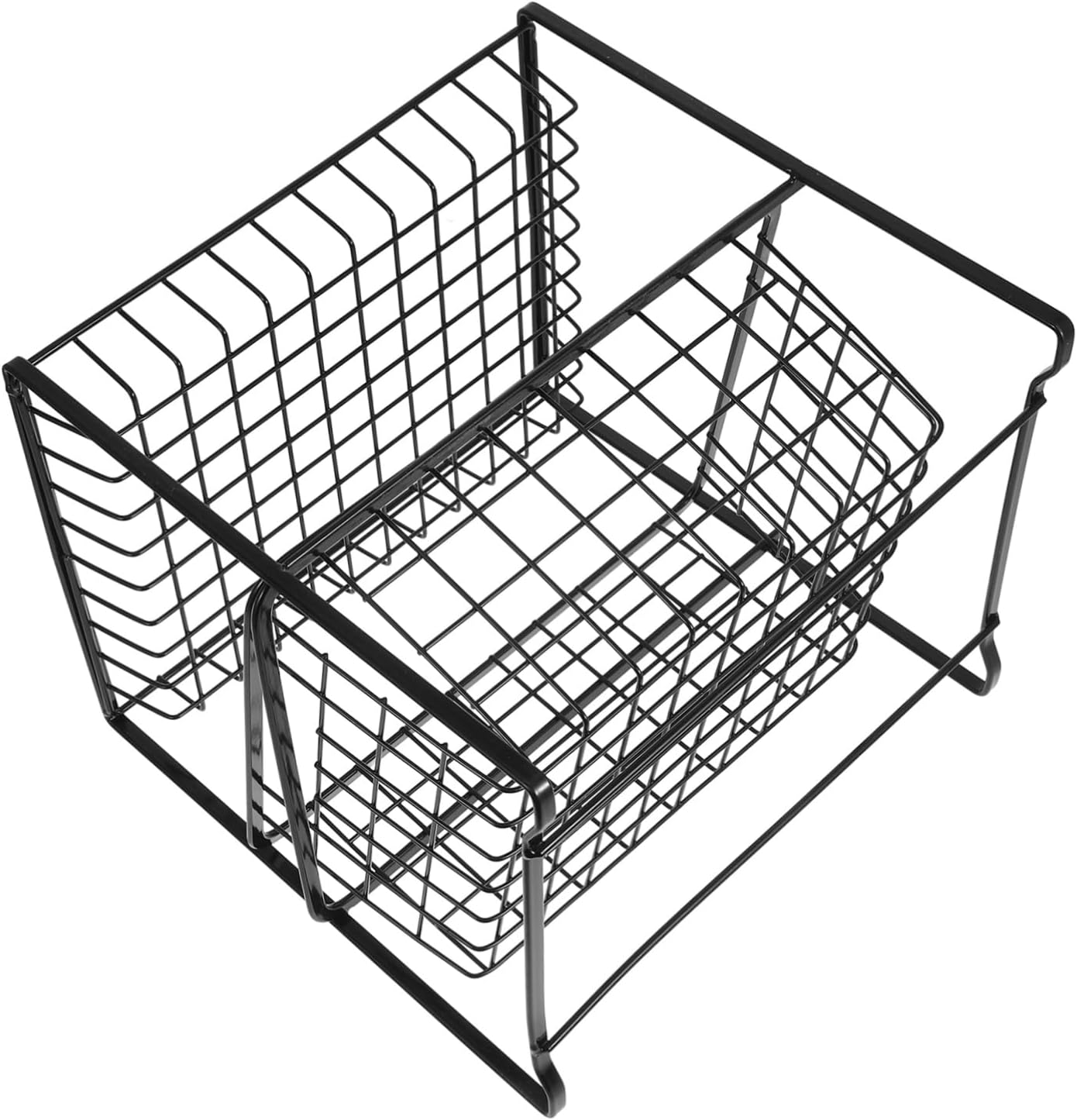 Under Sink Shelf Organizer Removable Storage Basket for Bathroom and Kitchen Design for Easy Accessibility Construction Space Efficient Cabinet Storage