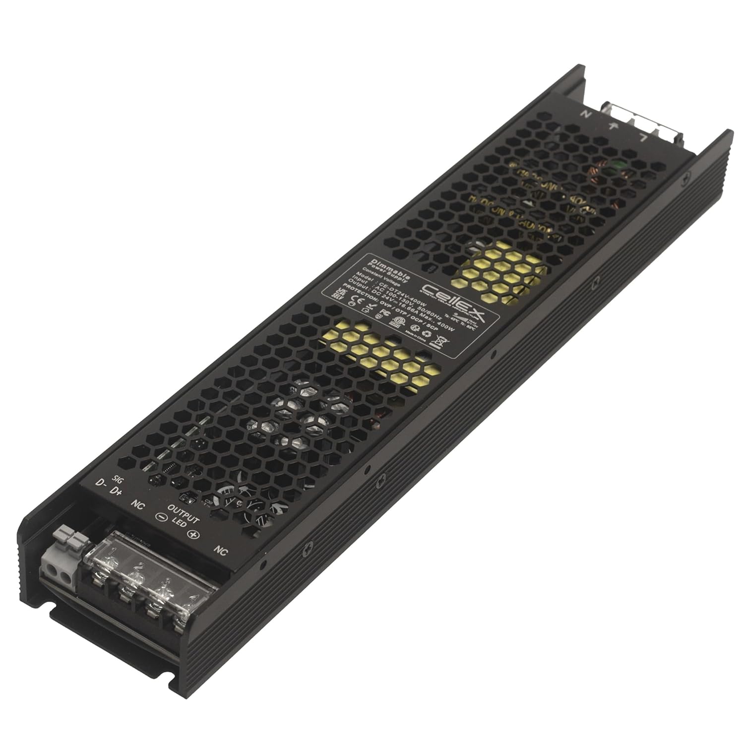 Triac Dimmable LED Driver 24V 400W IP20 ETL Listed Compatible with Lutron Dimmer, Transformer for LED Lights, Dimmable Power Supply 5 in 1 Triac/0-10V/1-10V/Potentiometer/10V PWM