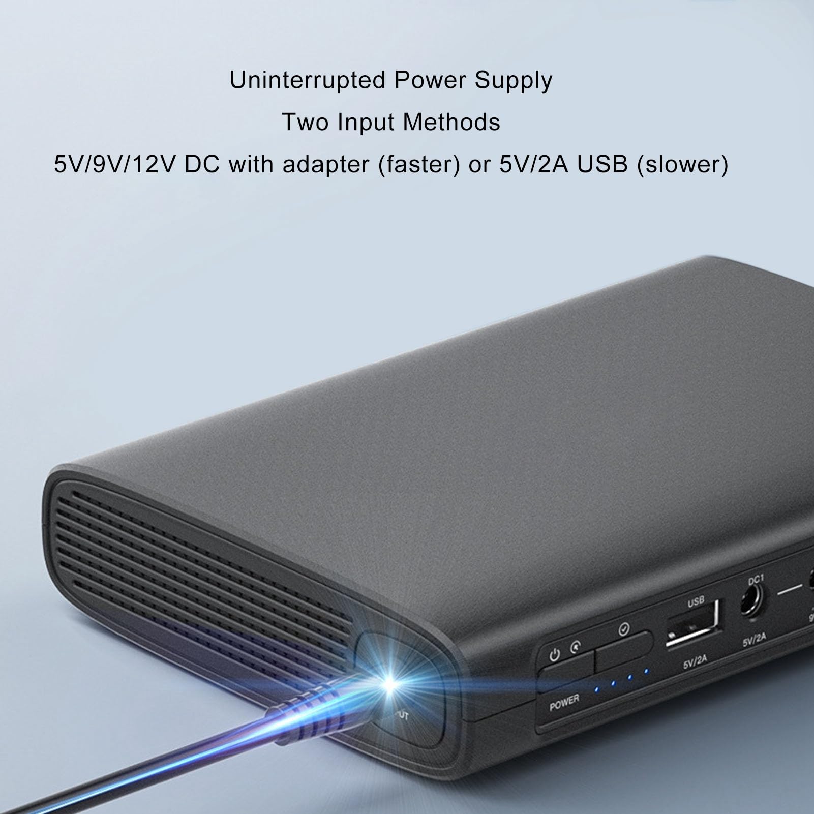 Zasilanie Awaryjne UPS z Baterii UPS 25600 MAh 5 V 9 V 12 V Maksymalnie 3 A 5 Gniazd Obsługuje Dzielenie Mocy Zasilacz UPS dla Routerów (Spacnanamfgso4u90r-12)