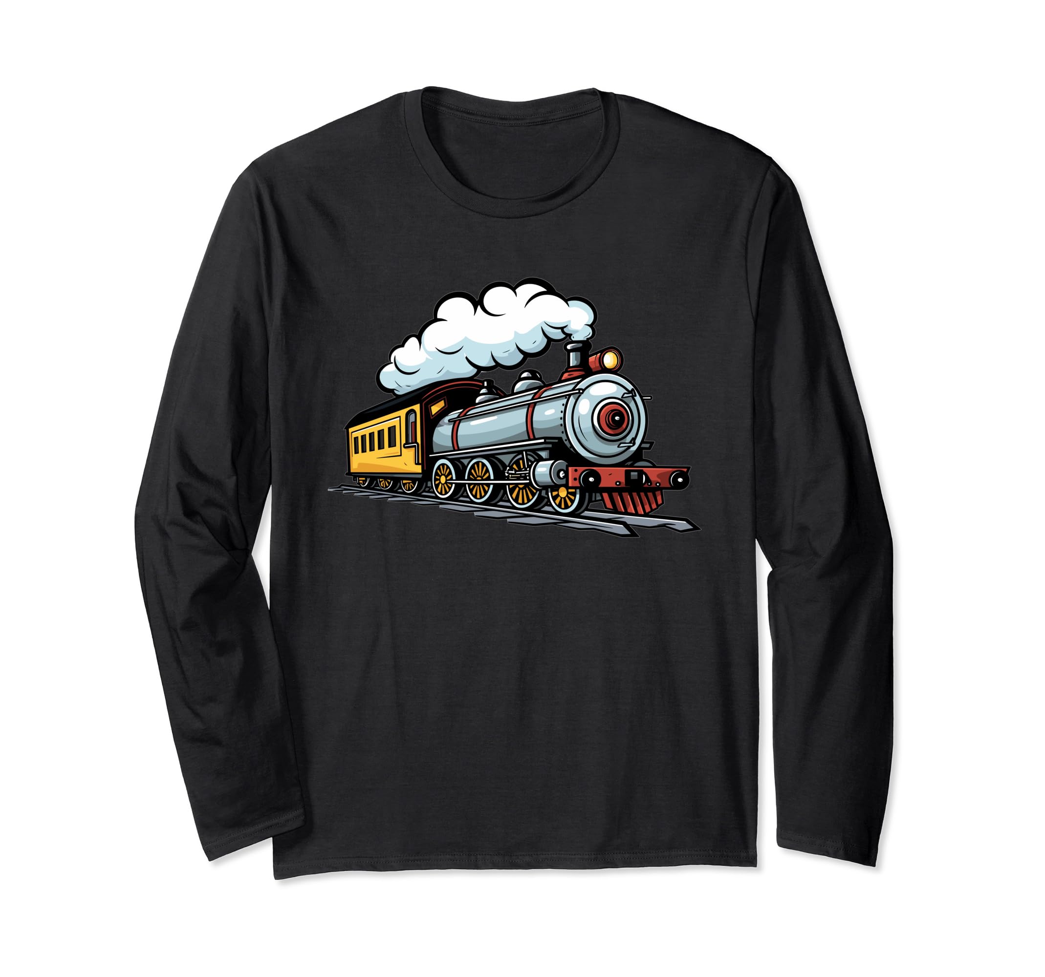 Cartoon Train I Kids Train Long Sleeve T-Shirt