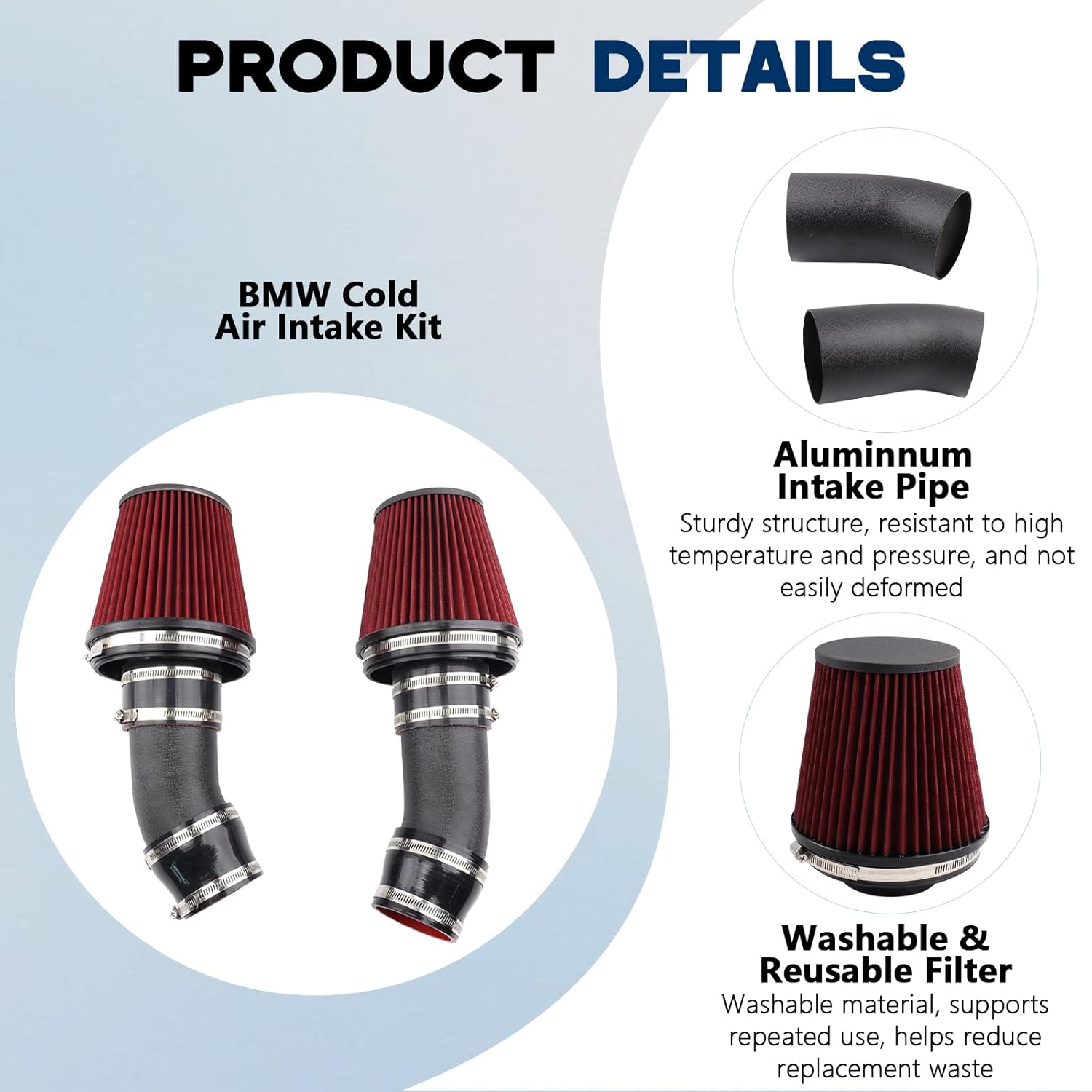 Cold Air Intake Compatible With BMW F90 M5 F92 F93 M8 G30 M550i G12 G15 G16 M850i 4.4L V8