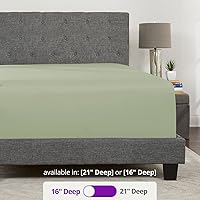 Vista 34 de DeaLuxe Kids Twin Deep Pocket Fitted Sheet - White - Microfiber - 16' Deep - Twin Size 39' x 75' - Perfect Fit for 14'-18' Mattresses